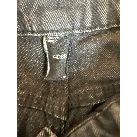 Cider Black Distressed High Rise Denim Shorts Women’s S - Picture 7 of 7